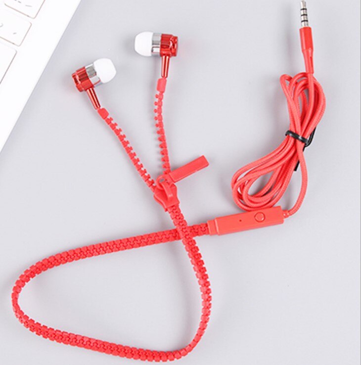 Night Lichtgevende Oortelefoon 5 Kleuren Super Bass Volledige Gloeiende Metalen Rits Oor Telefoons Met Microfoon Voor Iphone Xiaomi Huawei