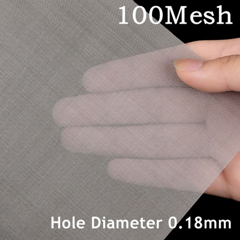 4-400 mesh 30 x 30cm ruostumaton teräsverkko suodatin verkko metalli etukorjaus kiinteä verkko suodatin kudottu lanka seula levy suodatin: 100 mesh
