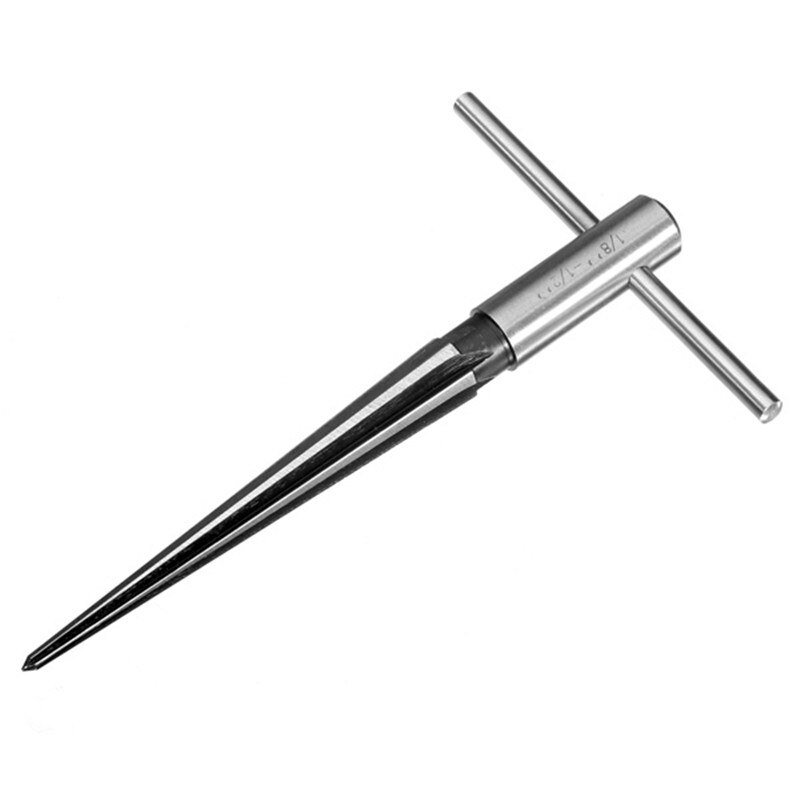 3.18-12.7mm Bridge Pin Hole Reamer Tapered Woodworker Cutting Tool Pin Hole Handheld Reamer T Handle Tapered Chamfer Reaming