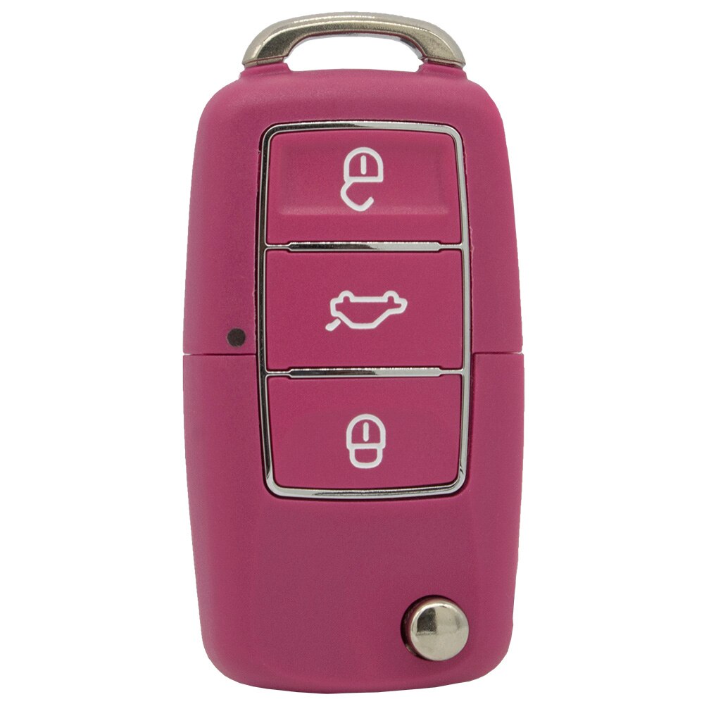 WhatsKey Auto afstandsbediening Sleutels Shell Voor Volkswagen Skoda Seat Golf Jetta Beetle Polo Bora Passat Voor VW 3 Button Vervanging flip Sleutel: Red