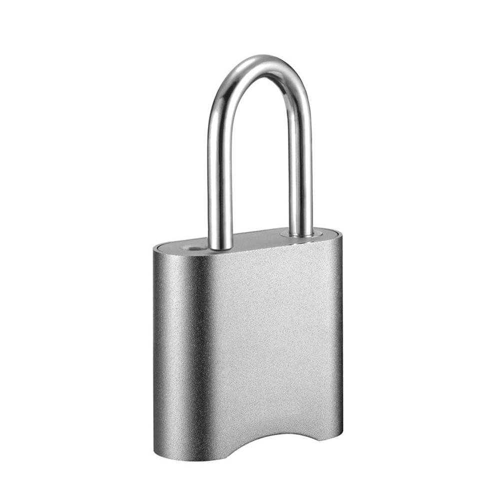 Bluetooth smart hængelås usb opladning kombination hængelås bt forbindelse app kontrol metal nøglefri bagage gym lås: Default Title