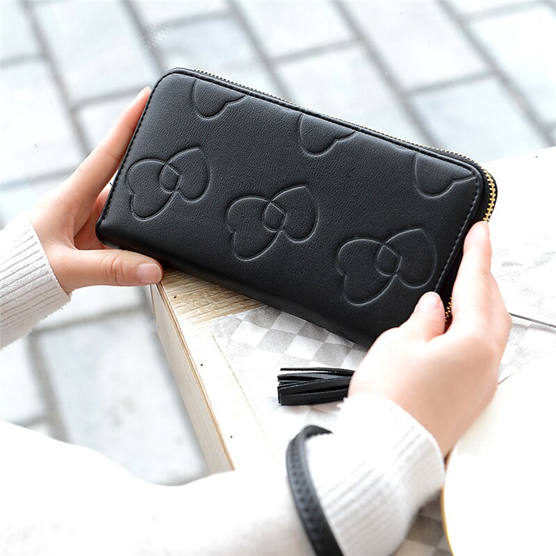 Portemonnees Vrouwen Bank/Id/Credit Card Wallet Vrouwen Rood/Zwart/Bruin/Blauw dames Portemonnee Rits Mobiel Tassen Voor Vrouwen