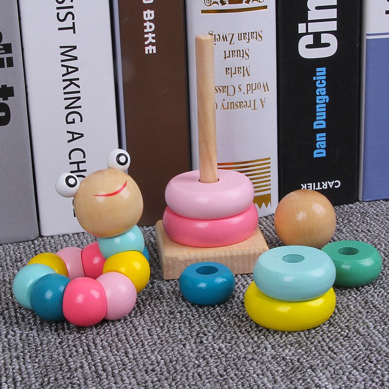 Infants/toddlers Puzzle Wooden Early Education Baby Toys Colorful Children Intellectual Development Rattle Toys Block