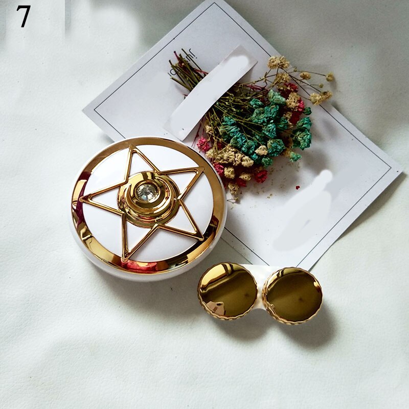 Ogen Zorg Container Leuke Ronde Lens Case Spiegel Reizen Bril Lenzen Klassieke Doos Kit Houder Marmer Contact Lens Case