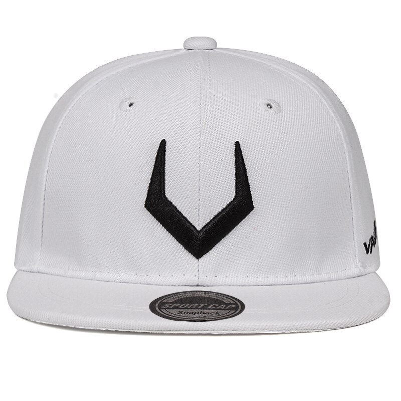 Gorra de béisbol con bordado de Antler v para bebé, gorras para el sol ajustables de algodón: white V