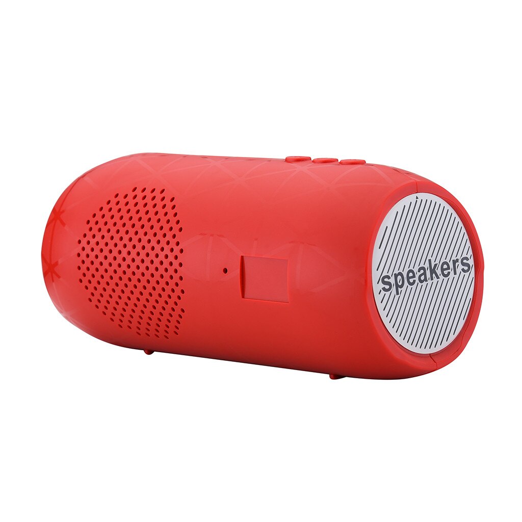 Bluetooth højttaler bærbar udendørs højttaler trådløs mini kolonne 6w stereo musik surround support fm til smartphone  pc 20 j 25: Rød