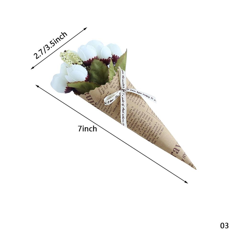 Kraft Paper Handmade Daisy Rose Flowers Artificial Simulation Flowers For Wedding Party Home Bouquet Decoration