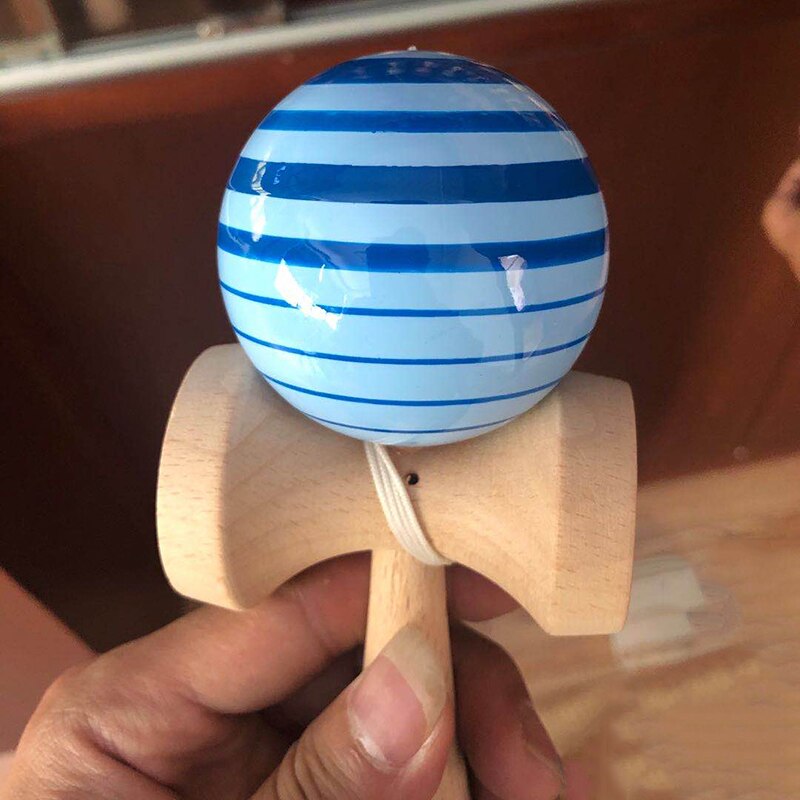 18CM Kendama Wooden Toy Kendama Colorblock Skillful Juggling Ball Education Traditional Game Toy For Children Adult: Pattern A