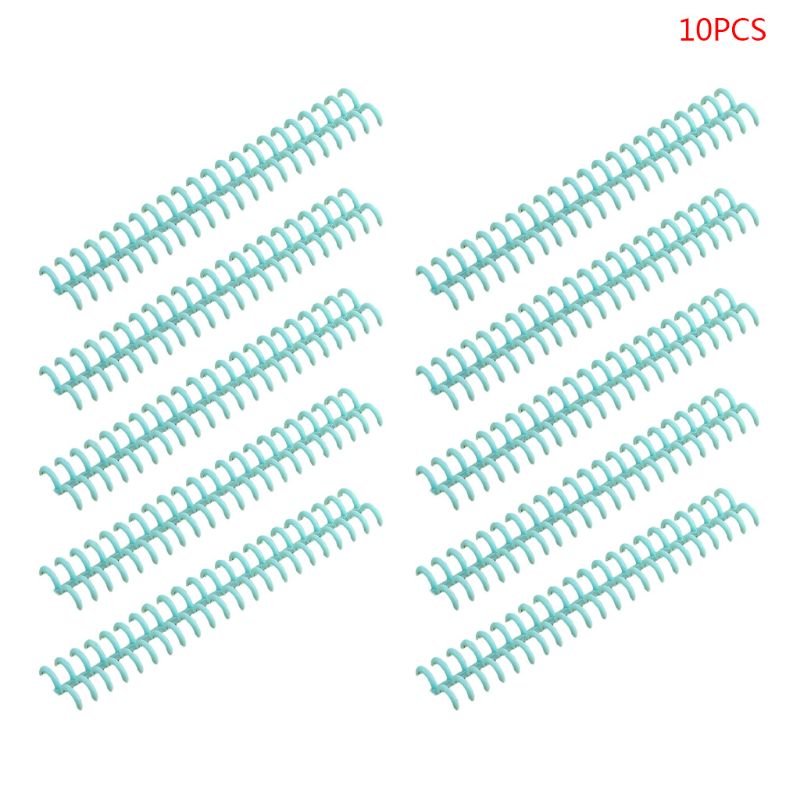 10pcs Plastic Loose Leaf Link Spiral Circles Binder Ring for 30 Holes Notebook