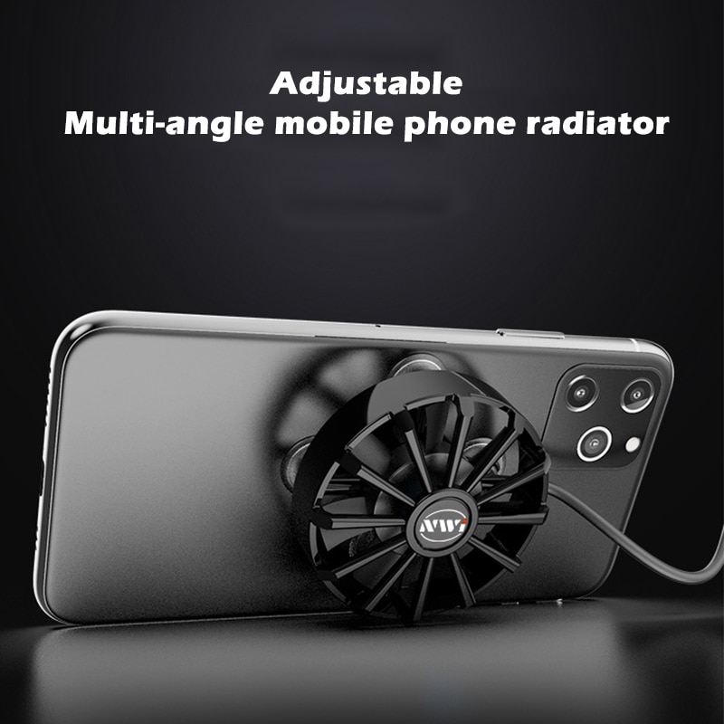 Suspended Mobile Phone Cooler Portable Cooling Fan Adjustable Holder Heat Sink For iPhone Samsung Huawei Phone Radiator Game Pad