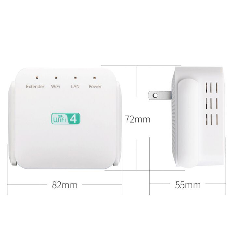 Longo Alcance Wireless WiFi Extender, WiFi Booster, 2.4Ghz, adaptador 300Mbps, amplificador Wi-Fi, antena dupla, repetidor de sinal