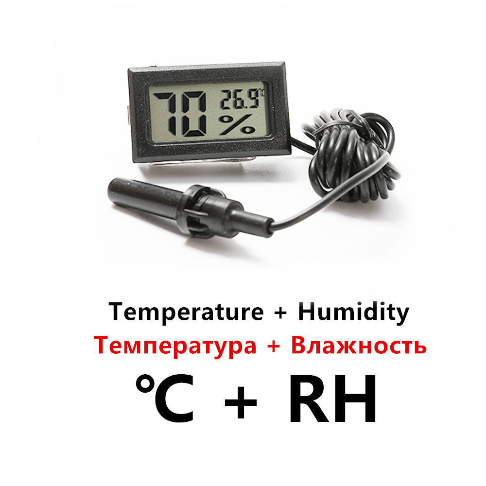 Mini Digital Indoor Temperature Sensor LCD Humidity Meter Thermometer Hygrometer Gauge Fridge Convenient Digital thermometer: No Wire White C