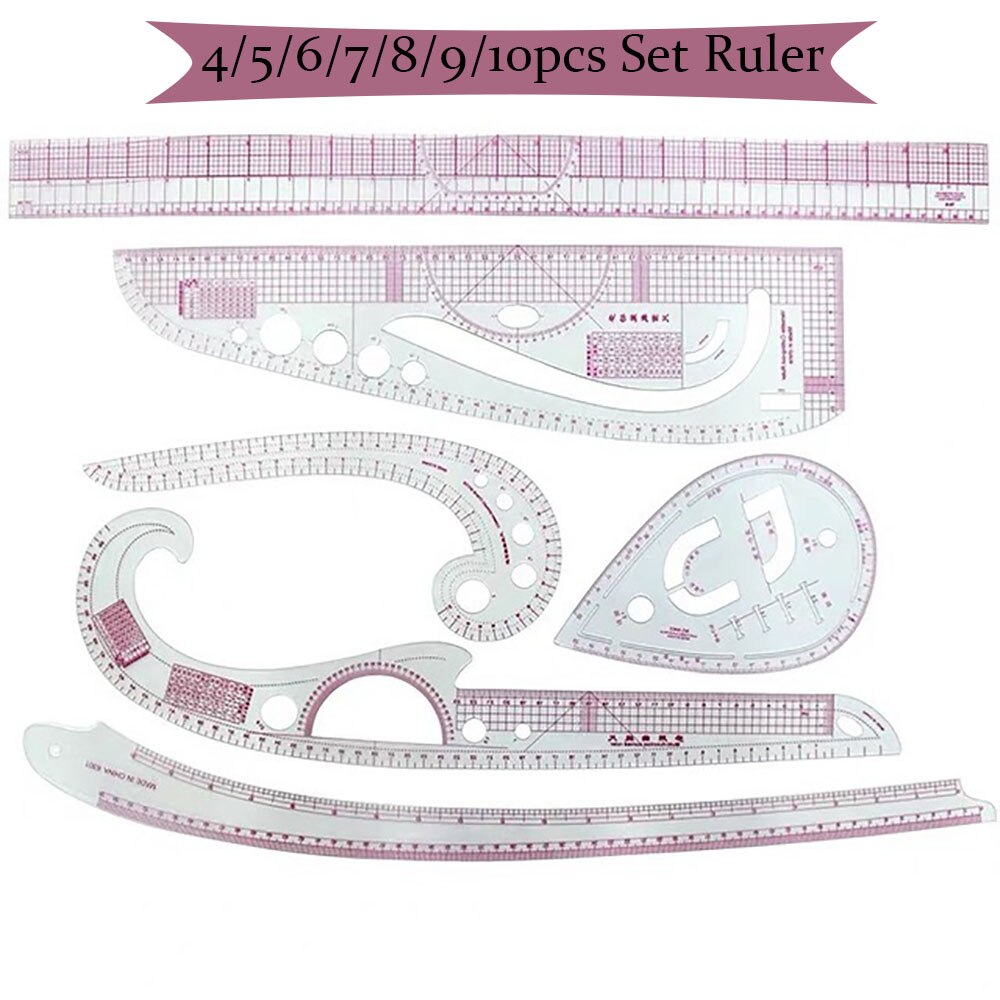 INNE 8/9/10 sztuk/zestaw linijka przyrządy robić szycia akcesoria krawiec zestaw robić pomiaru rysunek kryterium rękaw ramię francuski krzywa cięcia