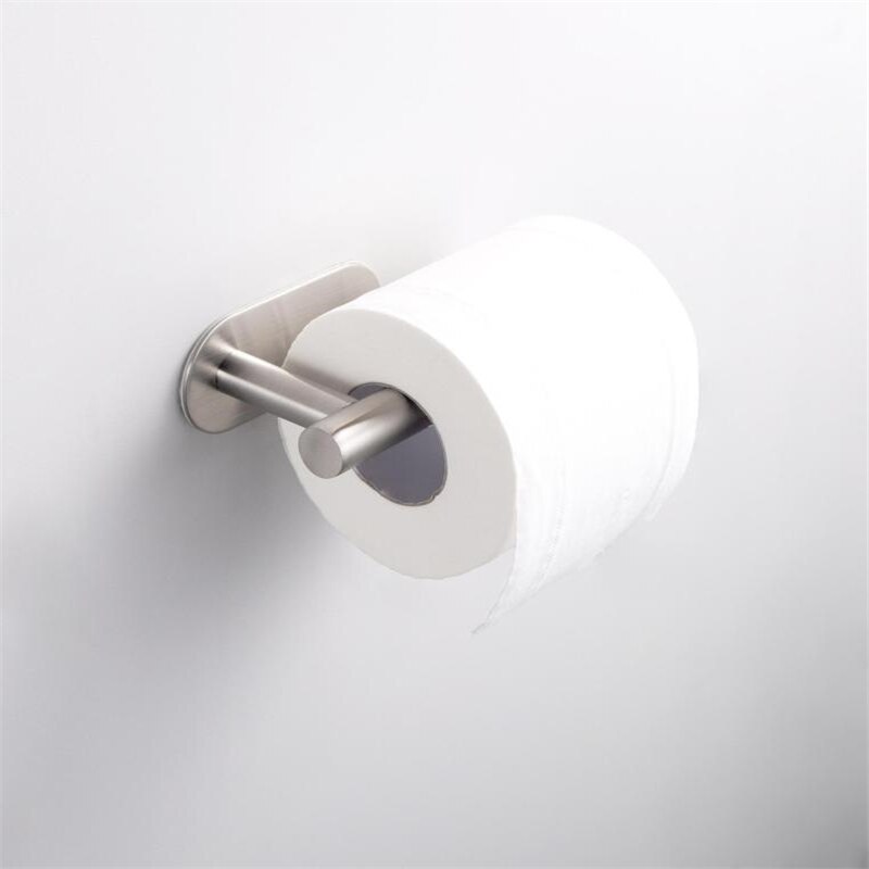 Free Punching 304 Stainless Steel Paper Holder Paper Towel Rack for Bathroom Kitchen Living Roon Toilet Tissue Holder Shelf
