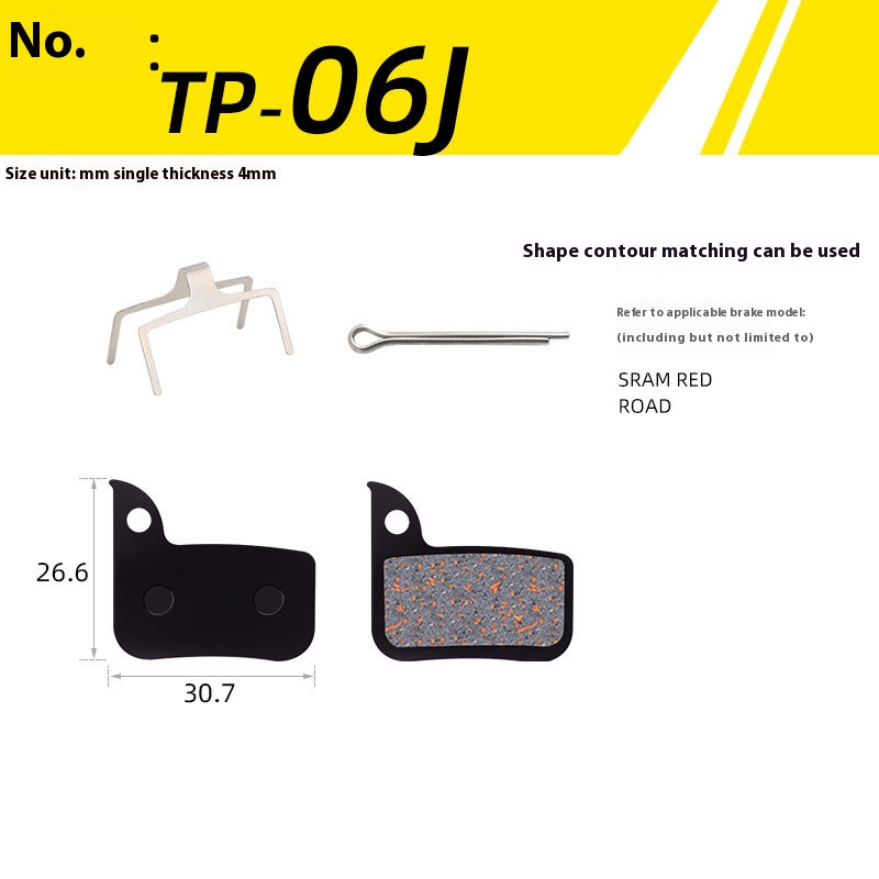 1 par de pastillas de freno de disco hidráulico de bicicleta semimetálica, piezas de bicicleta de montaña MTB, pastilla de freno de disco de resina para BB5 M355 M446: Naranja