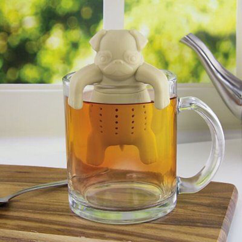 Cute Silicone Dog Tea Infuser Tea Filter Diffuser Reusable Tea Strainer Spice Loose Tea Leaf Herbal Spice Filter