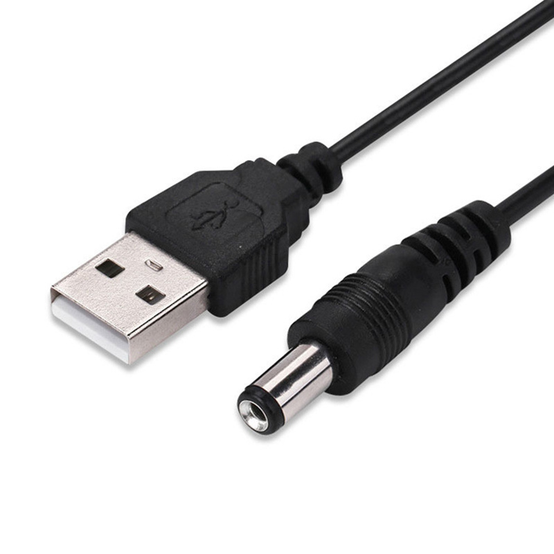 USB naar DC Oplaadkabel 1M 5V Rond Gat 5.5*2.1mm Plug 5V Voeding draad Computer Router Oplader Kabel Adapter Verlengen Koord