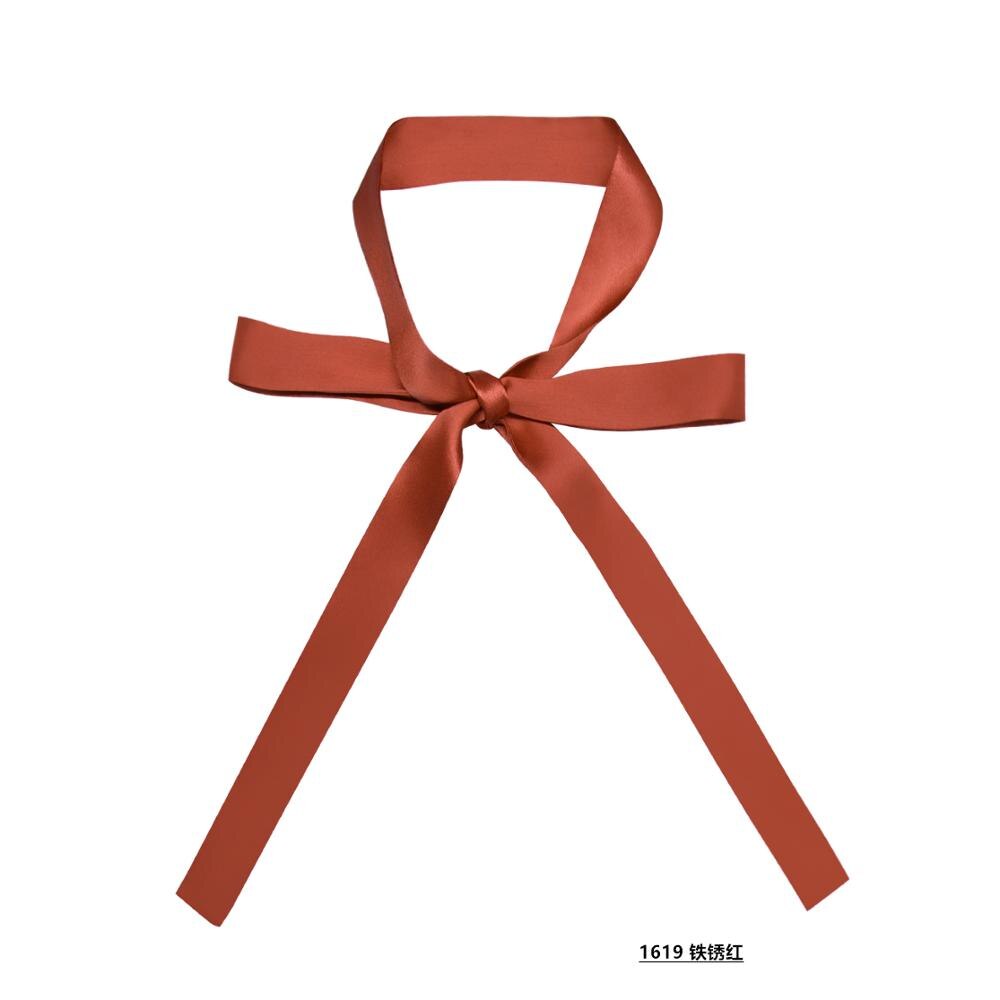 160*3CM mujeres color puro bufanda Extra larga y estrecha de cinta de seda bufandas corbata damas corbata delgada cuello bufandas cinta/correa de muñeca: 19
