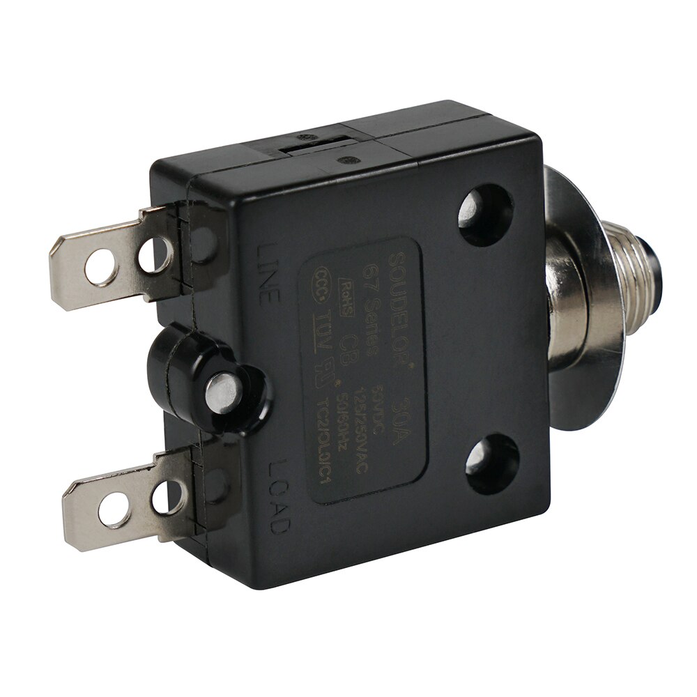 Push Button Circuit Breaker 30AMP Für Betrieb Bis Zu 50 V DC Oder 250 Volt AC