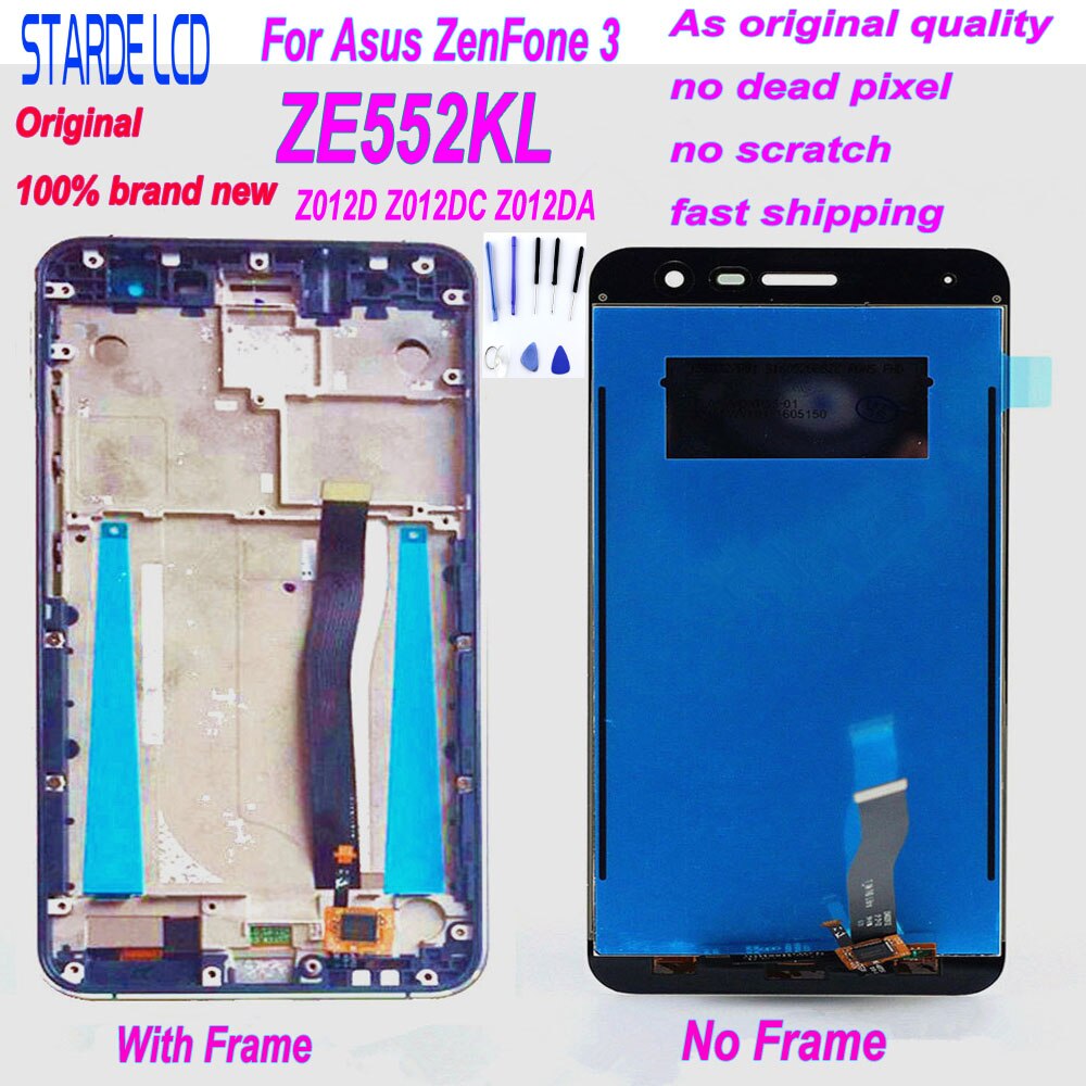 100% Original de 5,5 pulgadas para Asus ZenFone 3 ZE552KL Z012DA Z012D Z012DC pantalla LCD completa + MONTAJE DE digitalizador con pantalla táctil