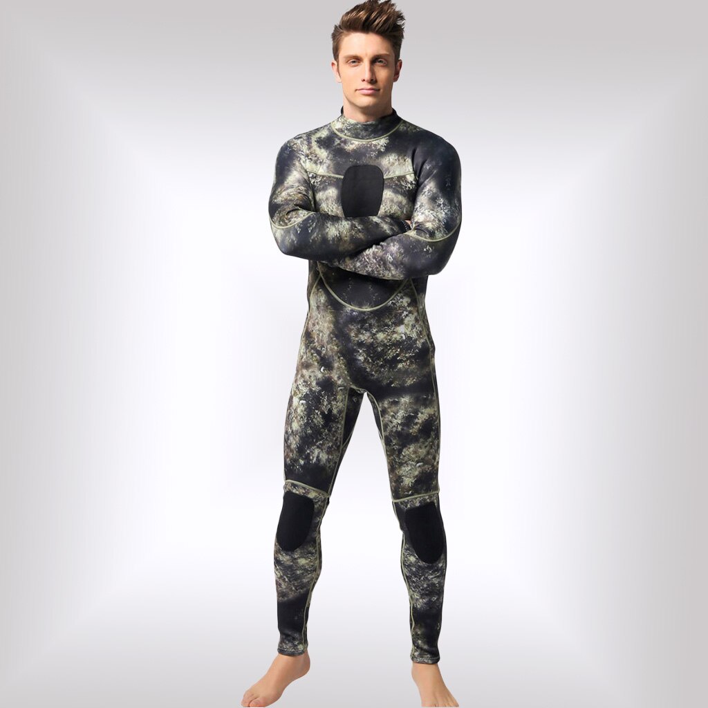 Traje de buceo de 3mm para hombre, traje de buceo de surf de longitud completa, cremallera trasera, manga larga