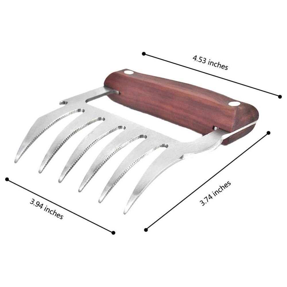 1pc Meat Fork Shredder Claws Stainless Steel BBQ Pulled Pork Meat Clamp Handing Carving Food Grill Accessories Barbecue Tool