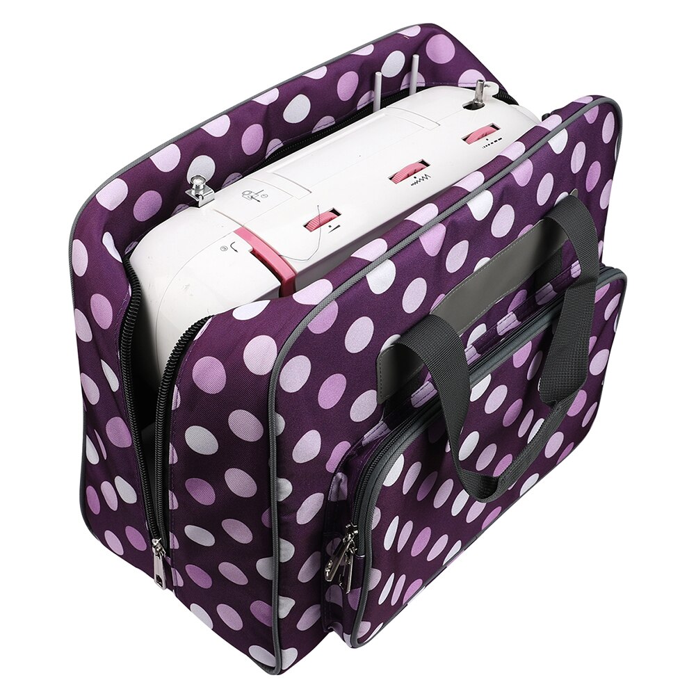 Practical Sewing Machine Handbag Crochet Kits Print Travel Carrying Case Tote Bags Oxford Cloth Large Capacity Crochet Kit Bags