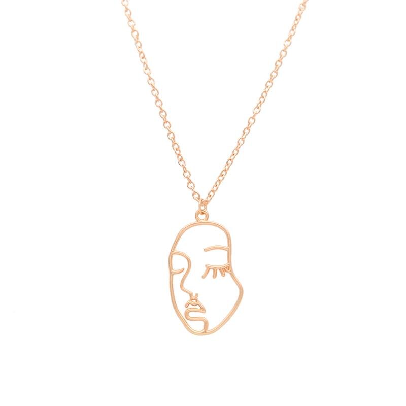 10 stk guldlegering temperament abstrakt menneskeligt ansigt hule charms vedhæng halskæder til diy smykker fund øreringe tilbehør