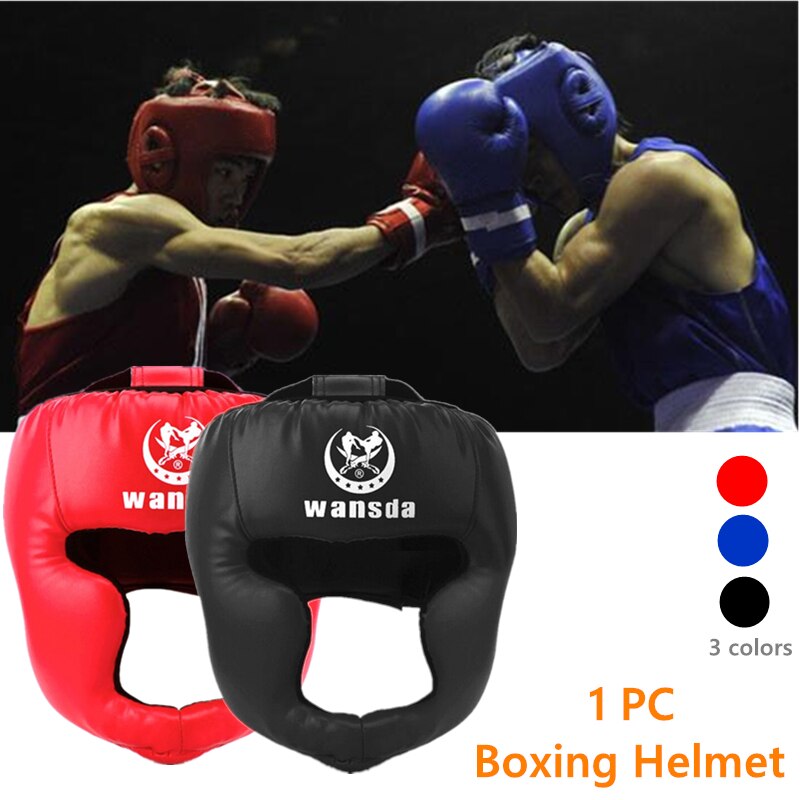 Casco de Kick Boxing para adultos, equipo de entrenamiento, kárate, tailandés, Muay, MMA, Protector de cabeza de lucha libre, 1 ud.