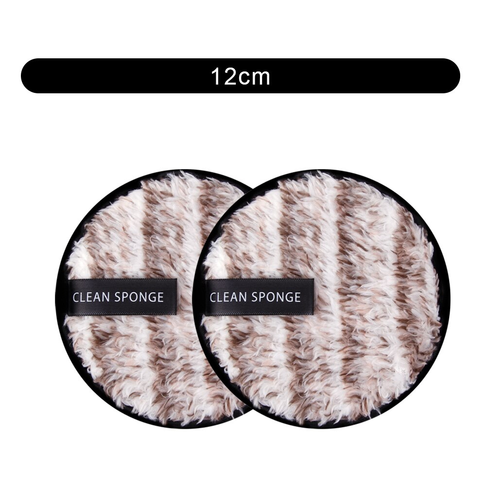 1/2 stk sminkefjerner klut gjenbrukbare makeup pads for alltid hudrensende bomull mikrofiber ansiktsvask håndkle make-up disk kosmetikk: 2 stk brun