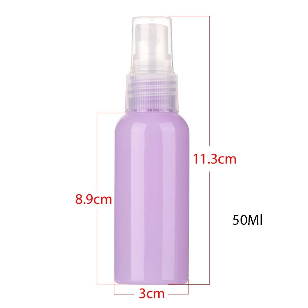 1 Pc 50ml Candy Color Spray Bottle Portable Travel Refillable Bottles Fine Mist Spray Bottle Cosmetic Container