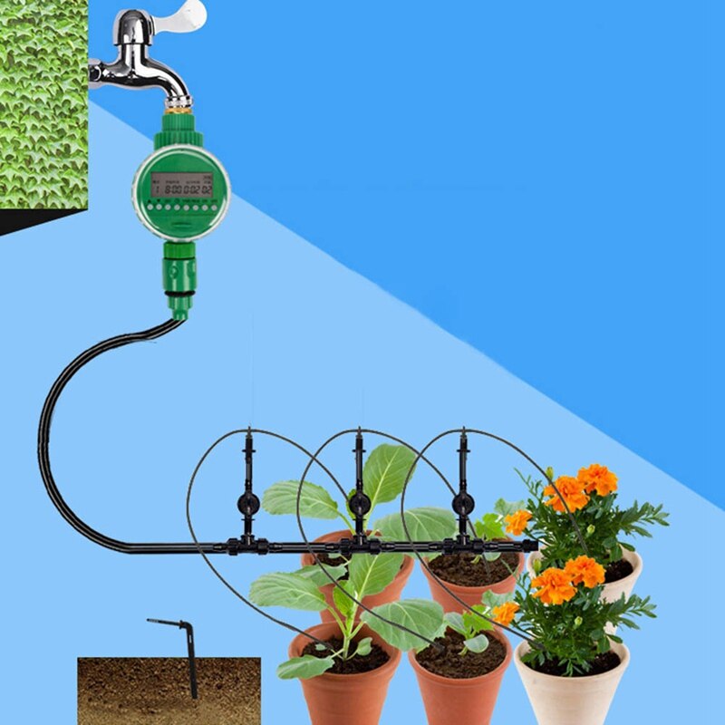 1Pc Water Timer Garden Automatic Irrigation Watering Timer Hose Faucet Tap Controller Timer With LCD Display