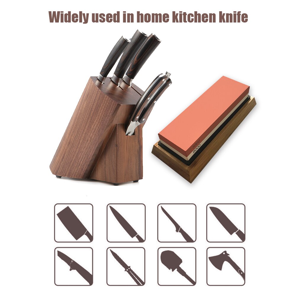 400 1000 3000 5000 8000 Grit Dubbelzijdig Slijpsteen Base Hoek Gids Set Keuken Messenslijper Slijpen Slijpsteen blade