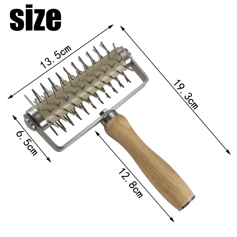 Stainless Steel Pastry Lattice Cutter Dough Cookie Pie Pizza Bread Pastry Roller Cutter with Wood Handle Pasta Tool DIY Bakeware: army green