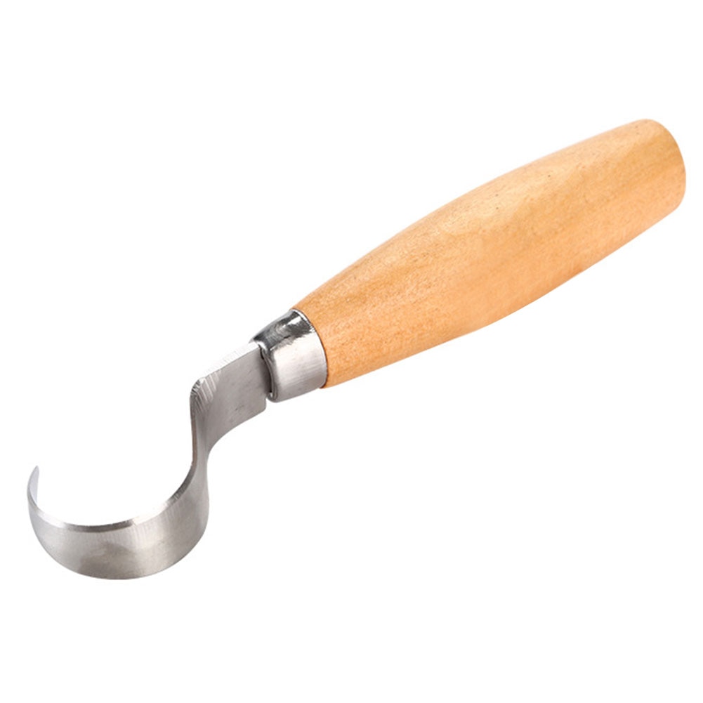 Beginners Haak Mes Lepel Duurzaam Rvs Carving Gereedschap Hand Beitel Scheve Diy Professionele Houtbewerking Sculpturale