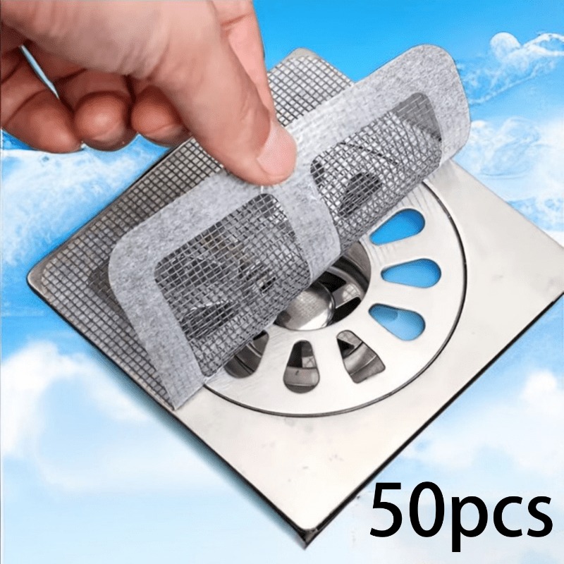 50 stuks wegwerpafvoerfilters - haarvanger voor douche, gootsteenzeef, badkamer en buitengebruik