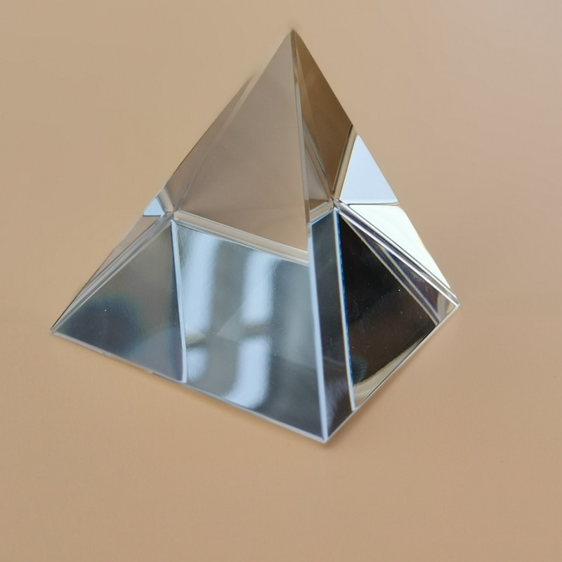 Cristal clair pyramide 80mm prisme verre arc-en-ci – Grandado