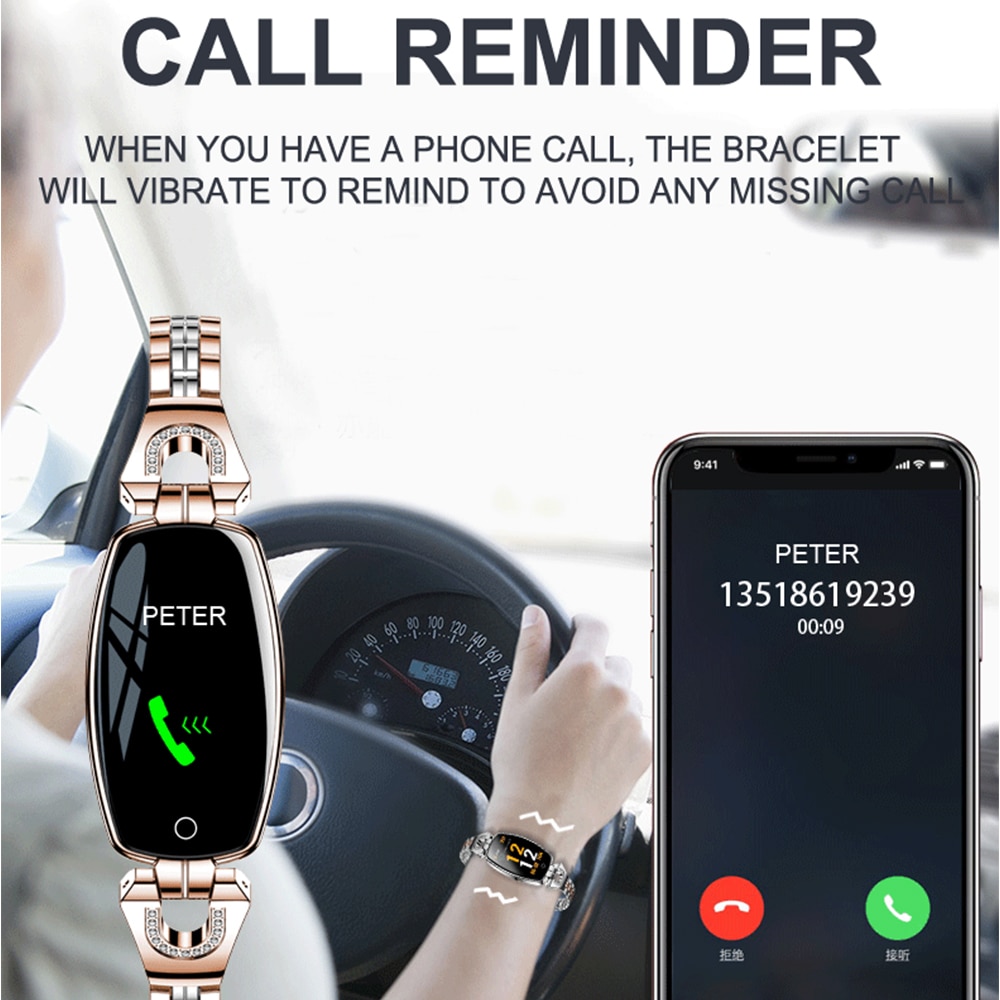 LEMFO Fitness Bracelet H8 Women Waterproof Blood Pressure Monitor Smartband Health Bracelet Fitness Tracker Smart Band Lady