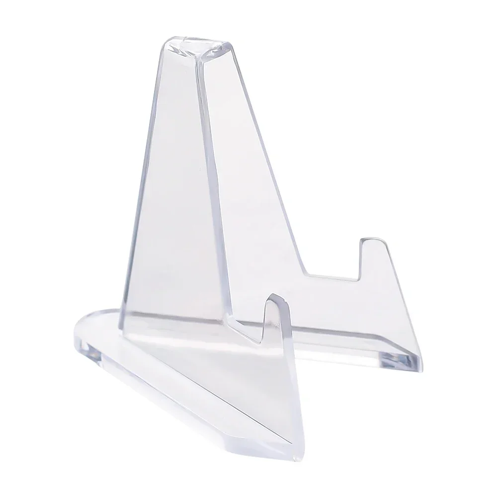 10-1PCS Magnetic Cards Holder for Trading Card Support Set Arcylic Triangle Card Display Stand Waterproof Transparent Protector: black