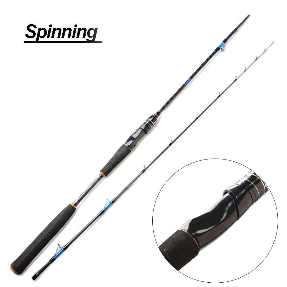 TOMA Fast Action Sea Light Jigging Fishing Rod Casting 1.8m 1.98m 2.1m 2 section MH 50-180g Spinning Boat Fishing Rod Carbon: 1pc Spinning rod / 2.1m 702MH