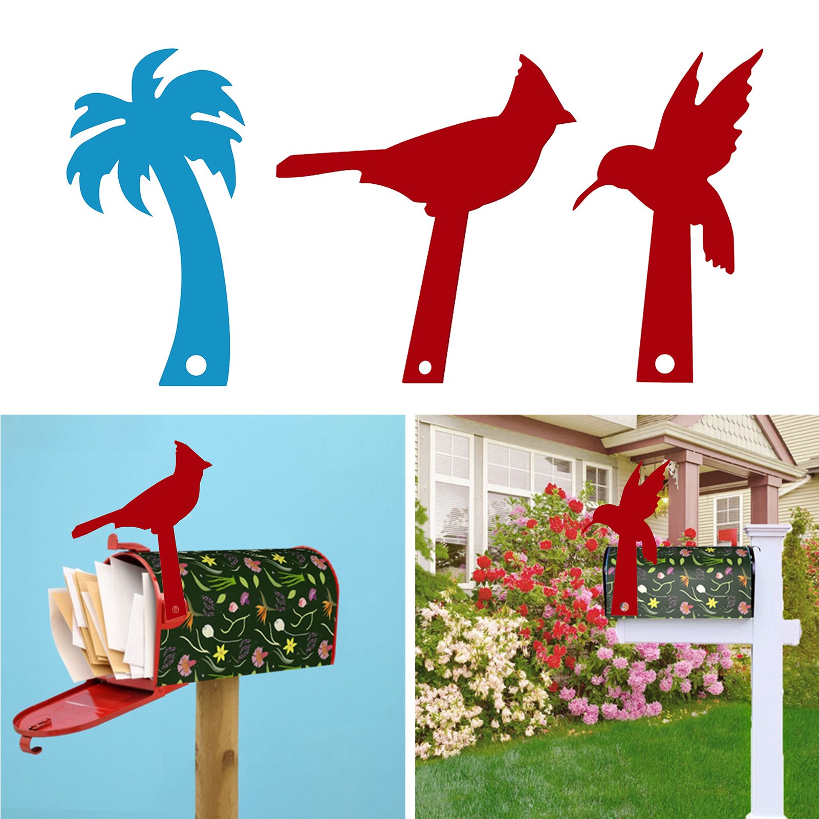 Universal Mailbox Post Box Acrylic Plastic Replacement Flag 1.5cm Hole All Weather