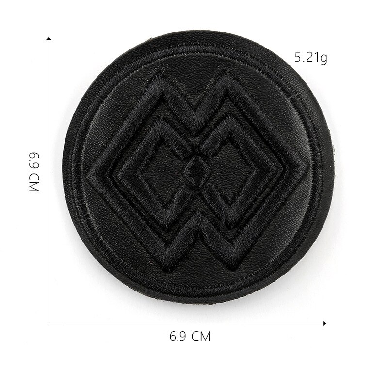 Embroidery Black PU Leather Sew on Iron on Patch Clothing Diy Appliques for Jacket Cap Bag Decoration Stripe: 5