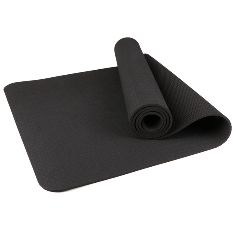 Yoga Mat, Eco Friendly Touw Fitness Oefening Mat Met Draagriem Voor Yoga, Pilates En Floor Exercises-183x61x0.8cm: plum