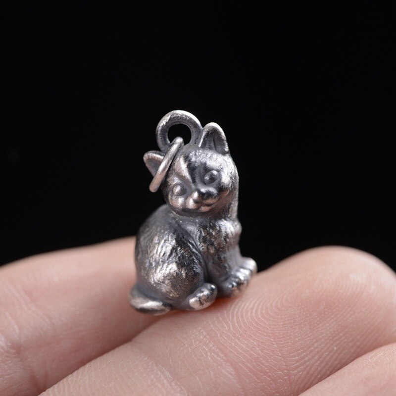 Katze Halskette Anhänger Silber Schmuck Anhänger für Frauen Schmuck 925 Sterling Silber für Frauen Jahrgang Stil