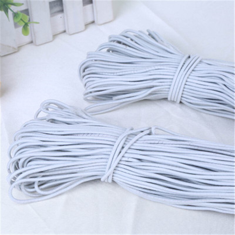 1MM/2MM/3MM White Black Thin Round Elastic Bands E... – Grandado