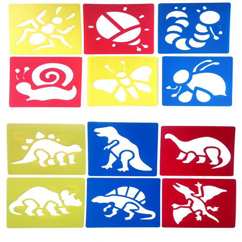 Pochoirs en plastique pour enfants, pour dessin, peinture, (couleurs aléatoires)