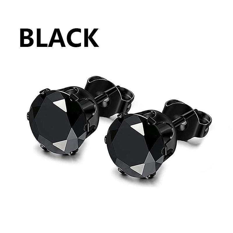 Juego de pendientes Punk de acero inoxidable para hombre y mujer, aretes negros, Piercing de Hip Hop Vintage, accesorios de joyería para la oreja, 1 /11 pares: COLOR ORO ROSADO