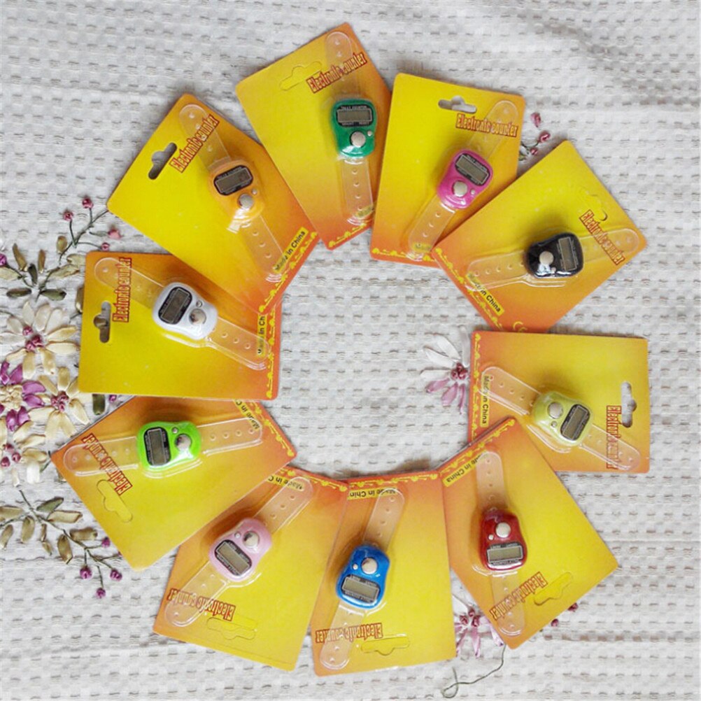 1pc Portable Electronic Digital Counter Hand Held Operated Tally LCD Screen (Random Color )