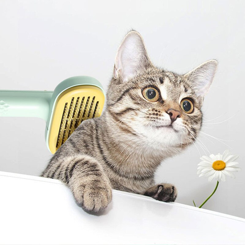 Zelfreinigende Borstel Voor Hond En Kat Verwijdert Haar Massages Huisdier Haaruitval Kam Pet Grooming Borstels Speciale Naald Kam