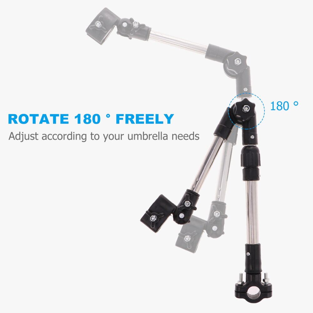 1pc Bicicletta Ombrello Portaombrelli Staffa del Supporto dell'ombrello Tenda Da suola Ombrello Ombrello Cremagliera Del Basamento (Lo Stile di Piegatura Nero)